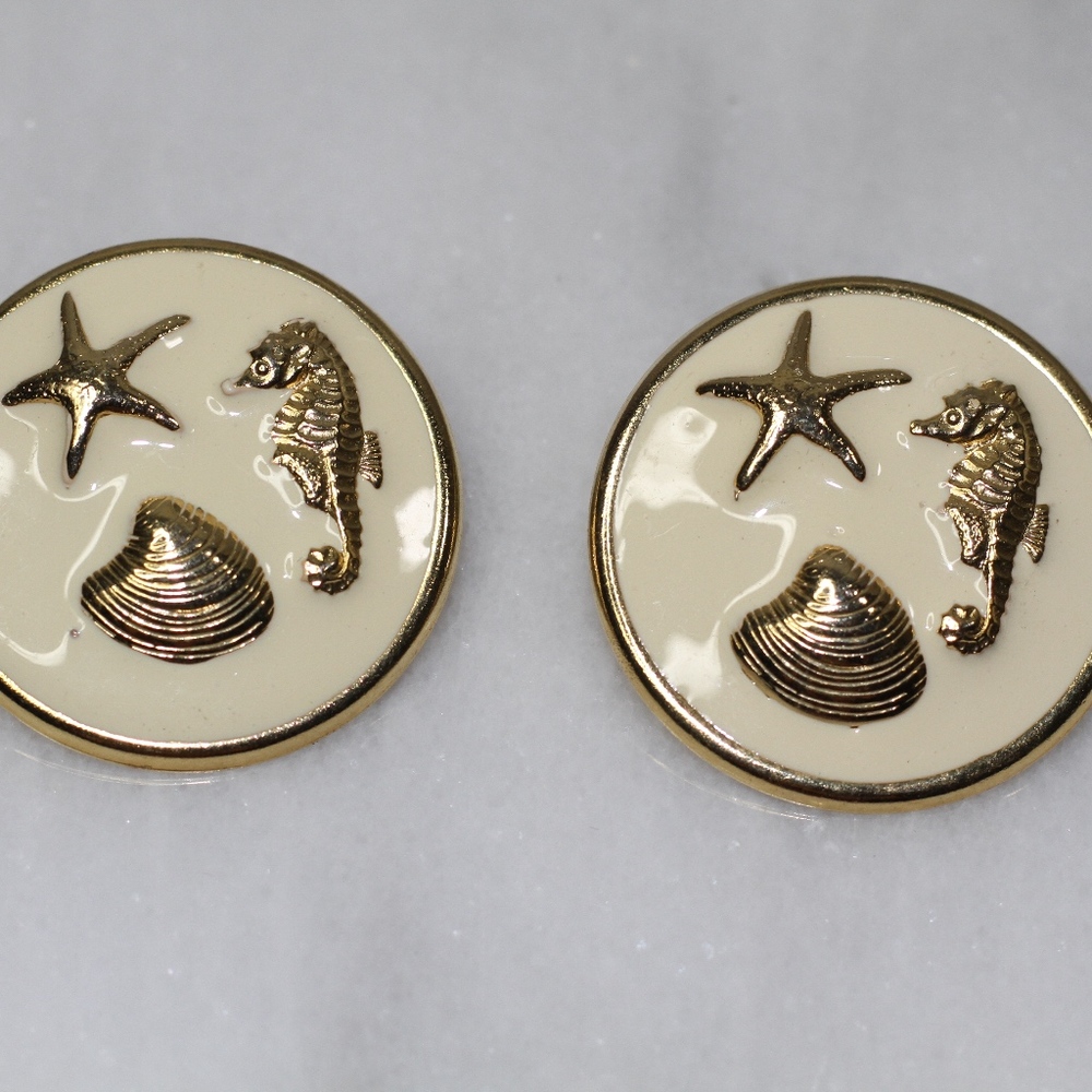 Gold Sea Earrings